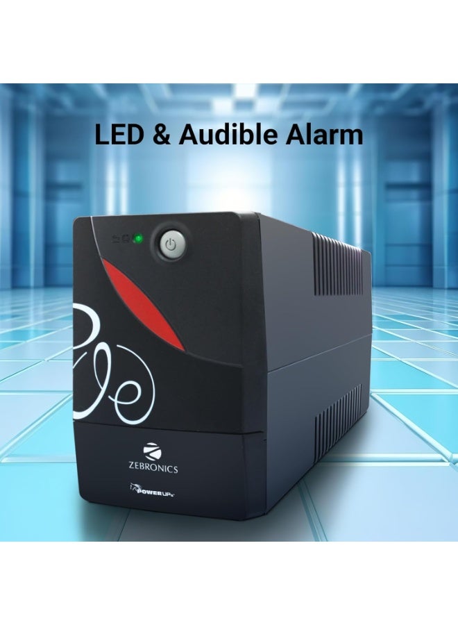 ZEBRONICS Zeb-U725 600VA UPS for Desktop/PC/Computers (not for Routers) with Automatic Voltage Regulation, Black - Image 4